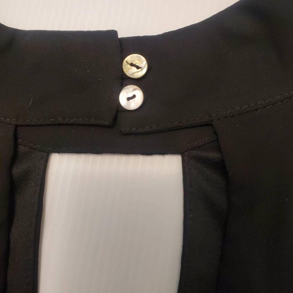Dee Elle Dress Black Long Sleeve Mock Neck Keyhole Chic Party Dress - Picture 8 of 8